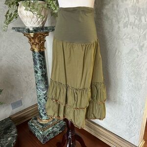 H&M Asymmetrical Khaki Skirt